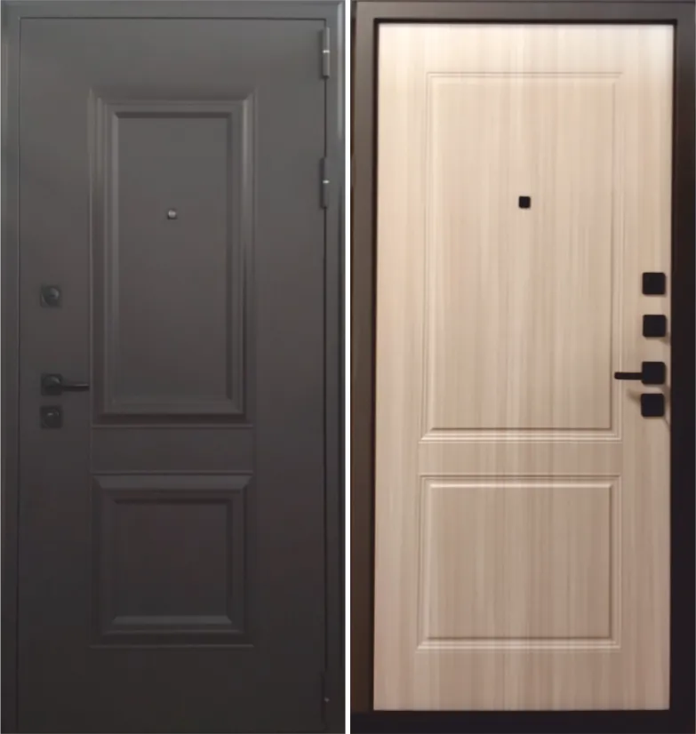 Входная дверь ДМ URBAN "Президент Термо" Темный шоколад антик / Дуб беленый