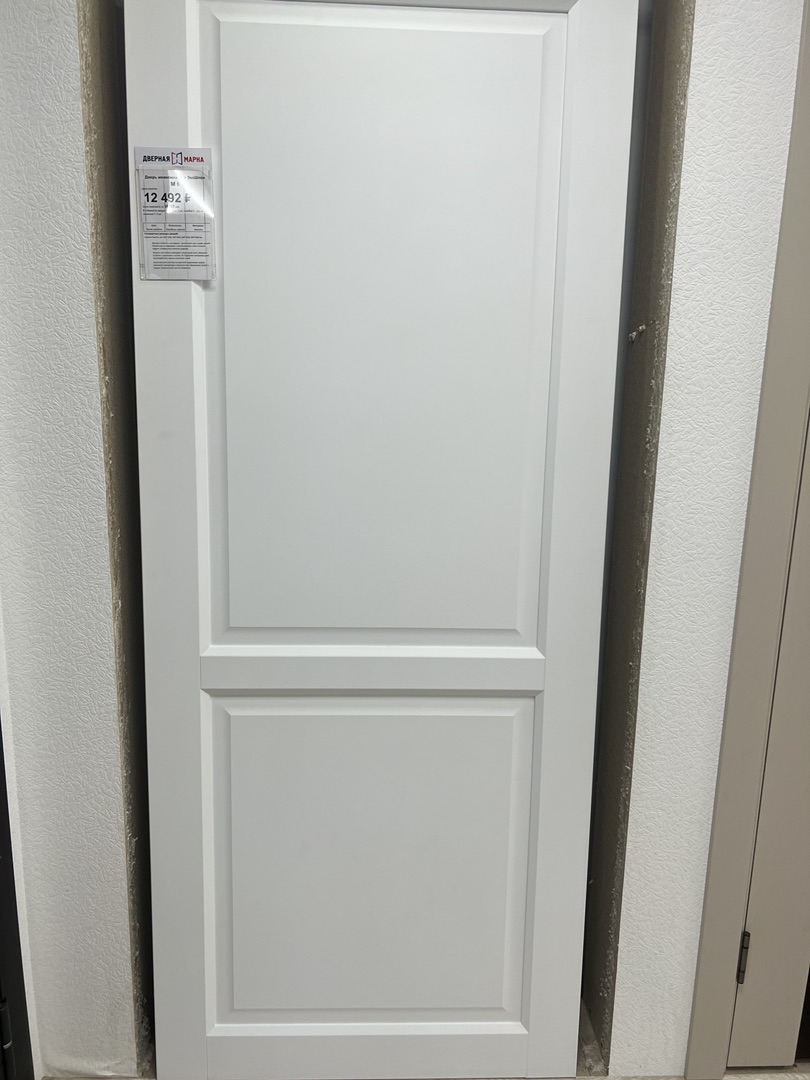 Дверное полотно М6, 2000*800, Белая шагрень