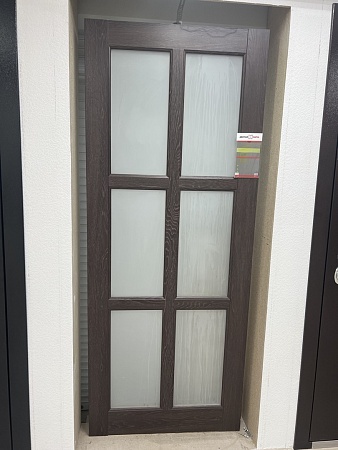 Дверное полотно НЛ 6204-1,2000*800 Филадельфия шоколад / Белое матовое